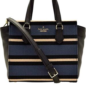Kate Spade New York Hayden Blue and Tan Striped Satchel. Wallet NOT INCLUDED